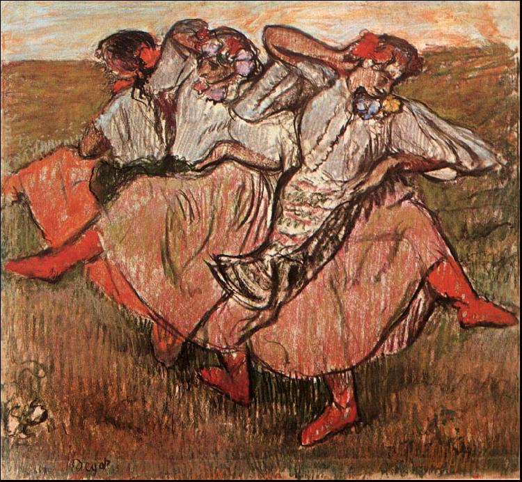 Edgar Degas Three Russian Dancers France oil painting art